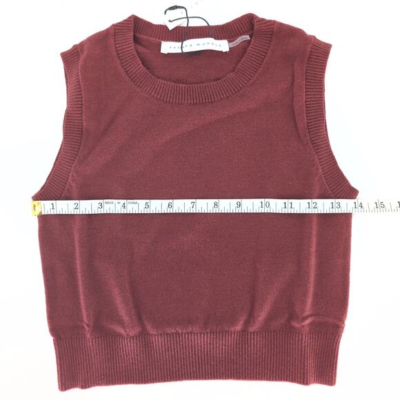 Susana Monaco Womens Crop Sweater Jumper Top in Terracotta - Size XS - NEW - Picture 9 of 14